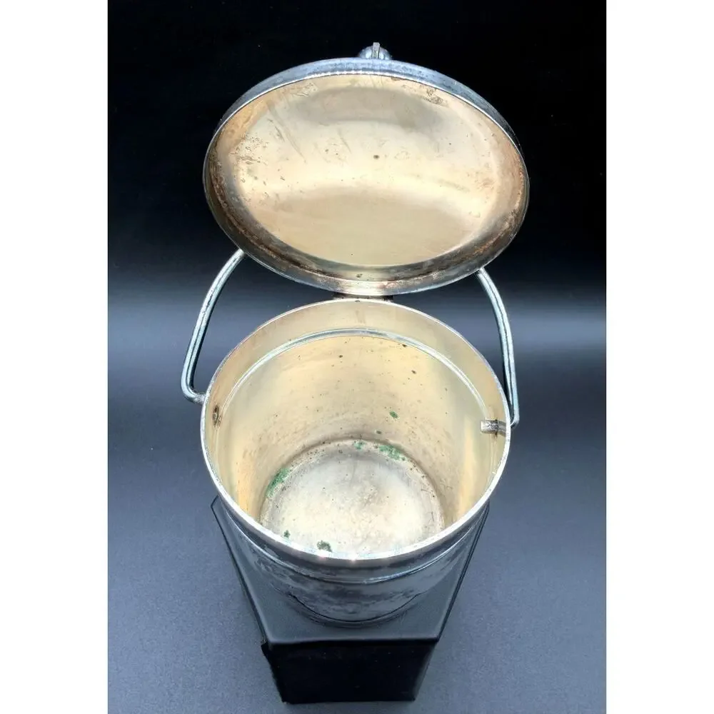 Vintage Wallace Silverplate Mechanical Swing-top Ice Bucket M638